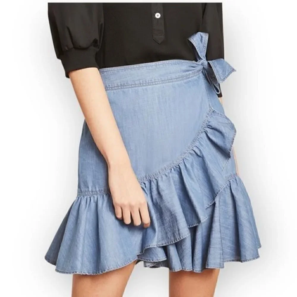 Veronica beard Memphis Denim skirt, Size 0, NWT